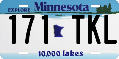 MN license plate 171TKL