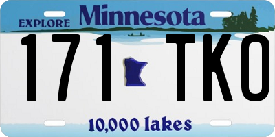 MN license plate 171TKO