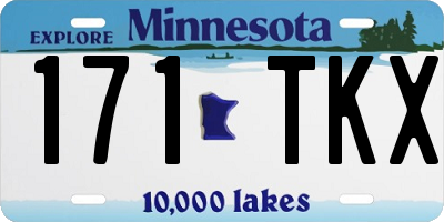 MN license plate 171TKX
