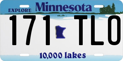MN license plate 171TLO
