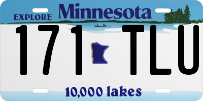 MN license plate 171TLU
