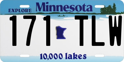 MN license plate 171TLW