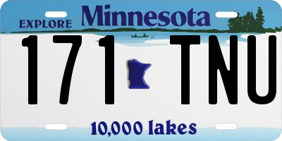 MN license plate 171TNU