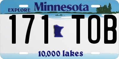 MN license plate 171TOB