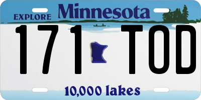 MN license plate 171TOD