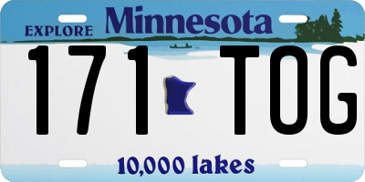 MN license plate 171TOG