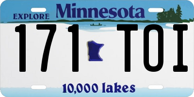 MN license plate 171TOI