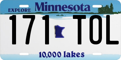 MN license plate 171TOL