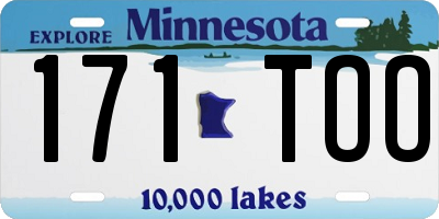 MN license plate 171TOO