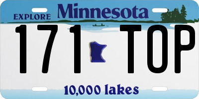 MN license plate 171TOP