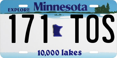 MN license plate 171TOS