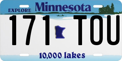MN license plate 171TOU