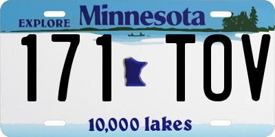 MN license plate 171TOV