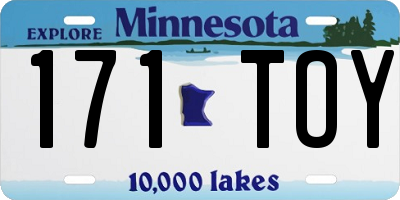 MN license plate 171TOY