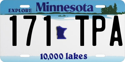 MN license plate 171TPA