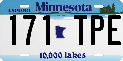 MN license plate 171TPE