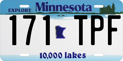 MN license plate 171TPF