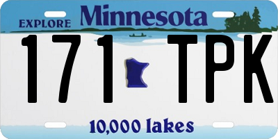 MN license plate 171TPK
