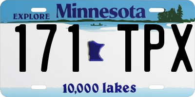 MN license plate 171TPX