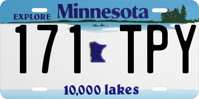 MN license plate 171TPY