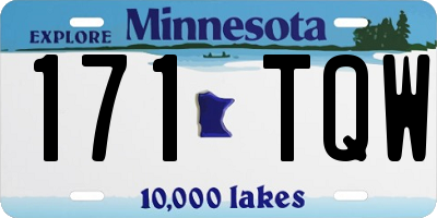 MN license plate 171TQW