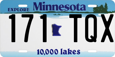 MN license plate 171TQX