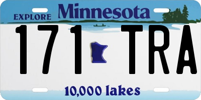 MN license plate 171TRA