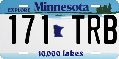 MN license plate 171TRB