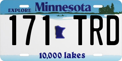 MN license plate 171TRD