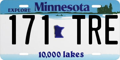 MN license plate 171TRE
