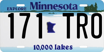 MN license plate 171TRO