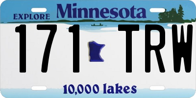 MN license plate 171TRW