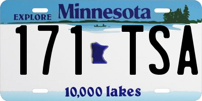 MN license plate 171TSA