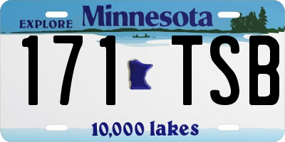 MN license plate 171TSB