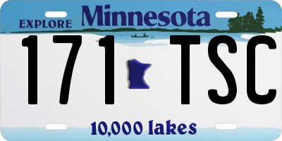 MN license plate 171TSC