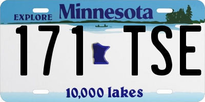 MN license plate 171TSE