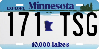 MN license plate 171TSG