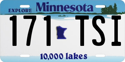 MN license plate 171TSI