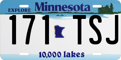 MN license plate 171TSJ