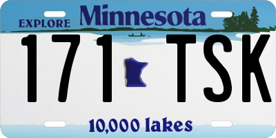 MN license plate 171TSK