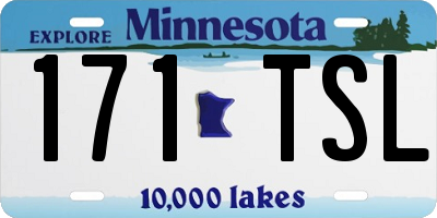 MN license plate 171TSL