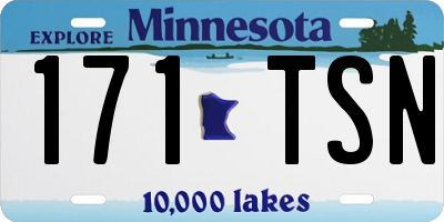 MN license plate 171TSN