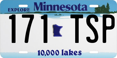 MN license plate 171TSP