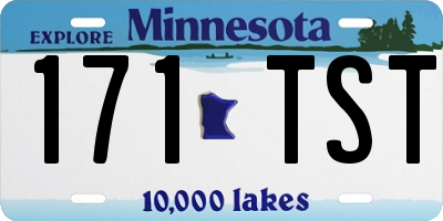 MN license plate 171TST
