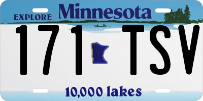 MN license plate 171TSV