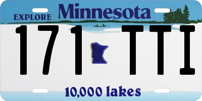 MN license plate 171TTI