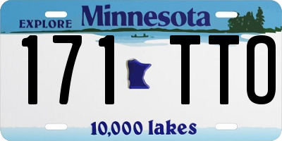 MN license plate 171TTO