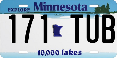 MN license plate 171TUB