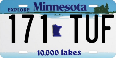 MN license plate 171TUF