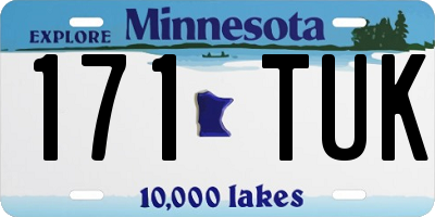MN license plate 171TUK